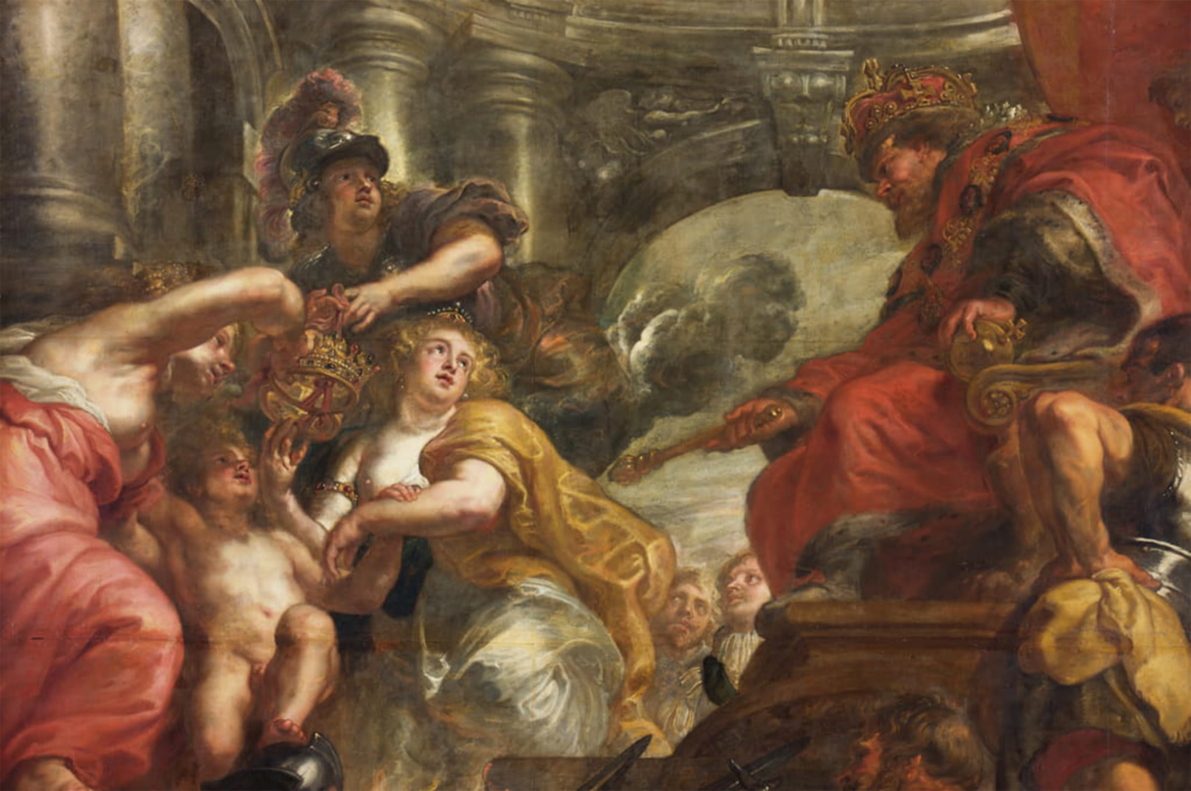 POSTERIIk Famous Modern Artwork Art Mural the Rubens Ceiling Banqueting House Whitehall by Peter Paul Rubens Oil Paintings Pictures for Home Decor 60x90cm