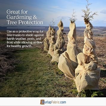 Premium Burlap Jute Fabric by The Yard Natural Burlap Roll, 60 Wide x 100 Feet Roll, 10 Ounce - Sustainable Material for Rustic Decor, Gardening, Aisle Runners, Crafts, and Weddings