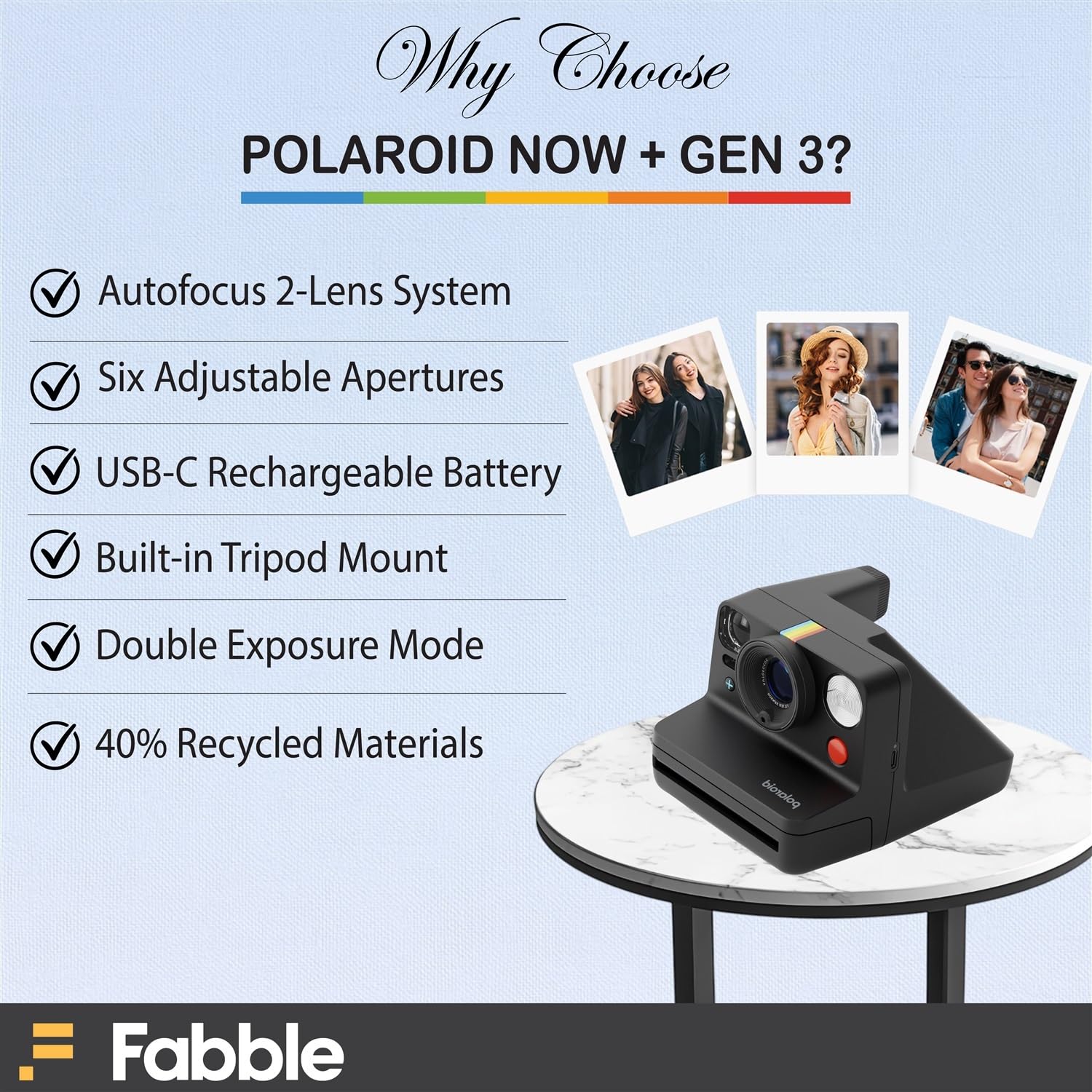 Polaroid Nu 3e generatie I-Type Instant Film Camera