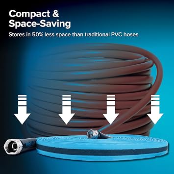 Camco EvoFlex2 25-ft Drinking Water Hose - RV Drinking Water Hose Reinforced with Fabric & Ultra Lightweight - Contains No Lead, No BPA & No Phthalate - Abrasion Resistant (22577)