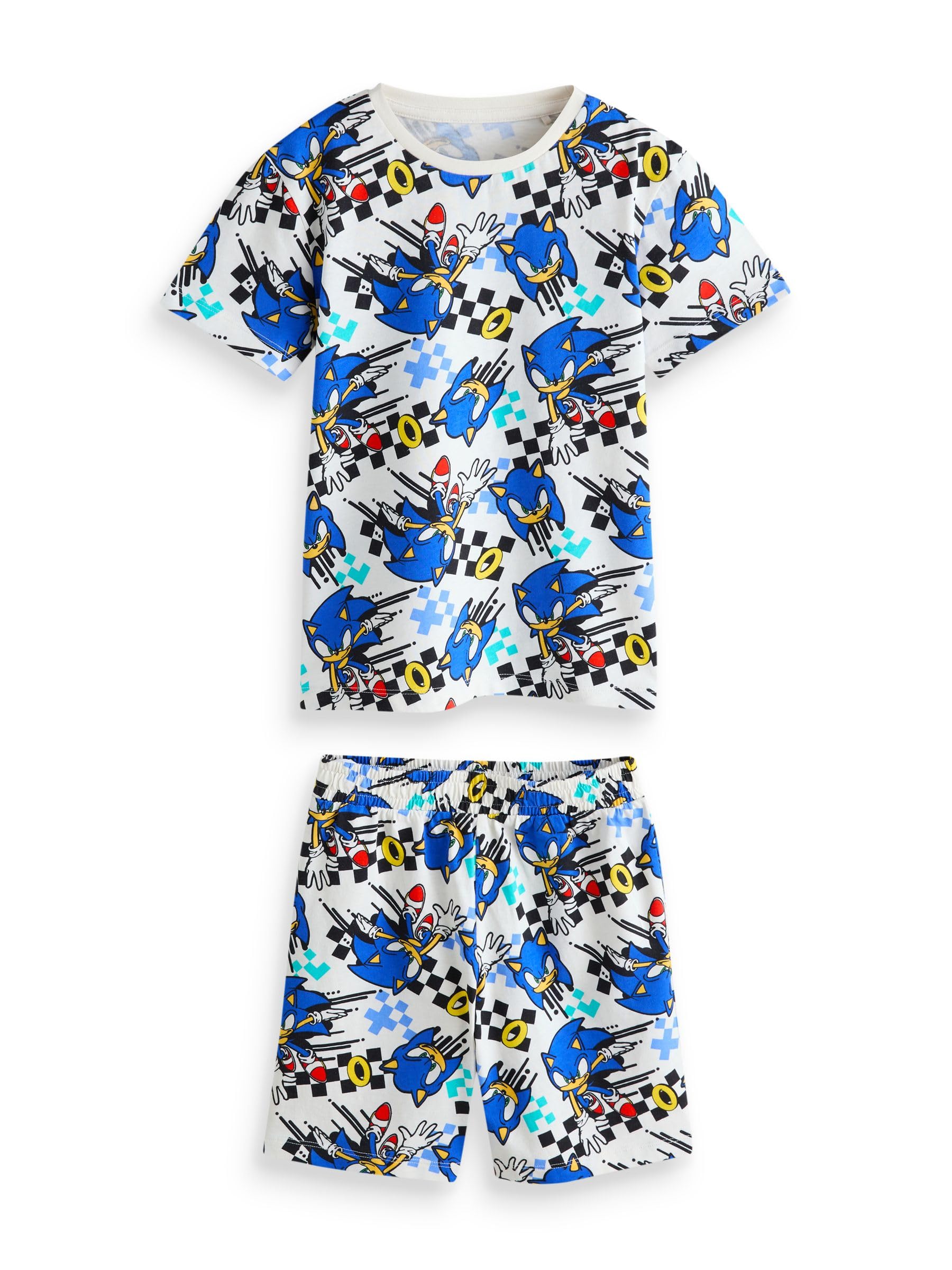 NEXT Ragazzo Confezione da 2 Pigiami Corti Ufficiali | Bambino, Standard, Mid Rise, Pull On, 100% cotone