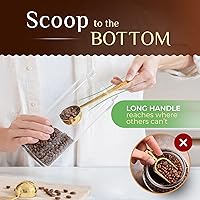 Vista 4 de Orblue Juego de cucharas de café de alta calidad, 1 cucharada (0.5 fl oz) y 2 cucharadas (1.0 fl oz), cuchara medidora de café de acero inoxidable