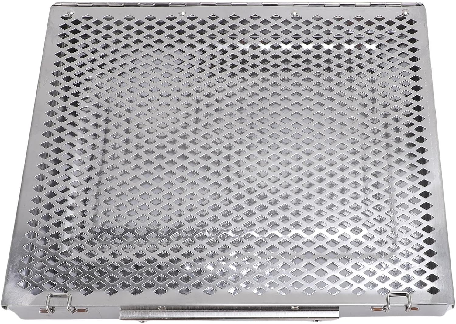 Jiawu Grill Basket, Removable Dividers Fine Mesh BBQ Grilling Basket, Stainless Steel Grill with Portable Design for Outdoor Camping Cooking Fish Vegetables Shrimp Steak (Double Handle)