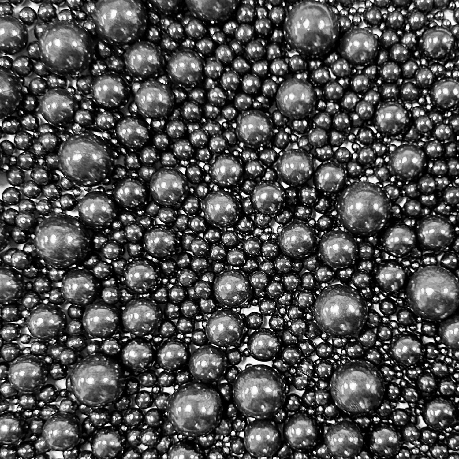 Black Sprinkles Edible Sugar Pearls for Cakes Baking Candy