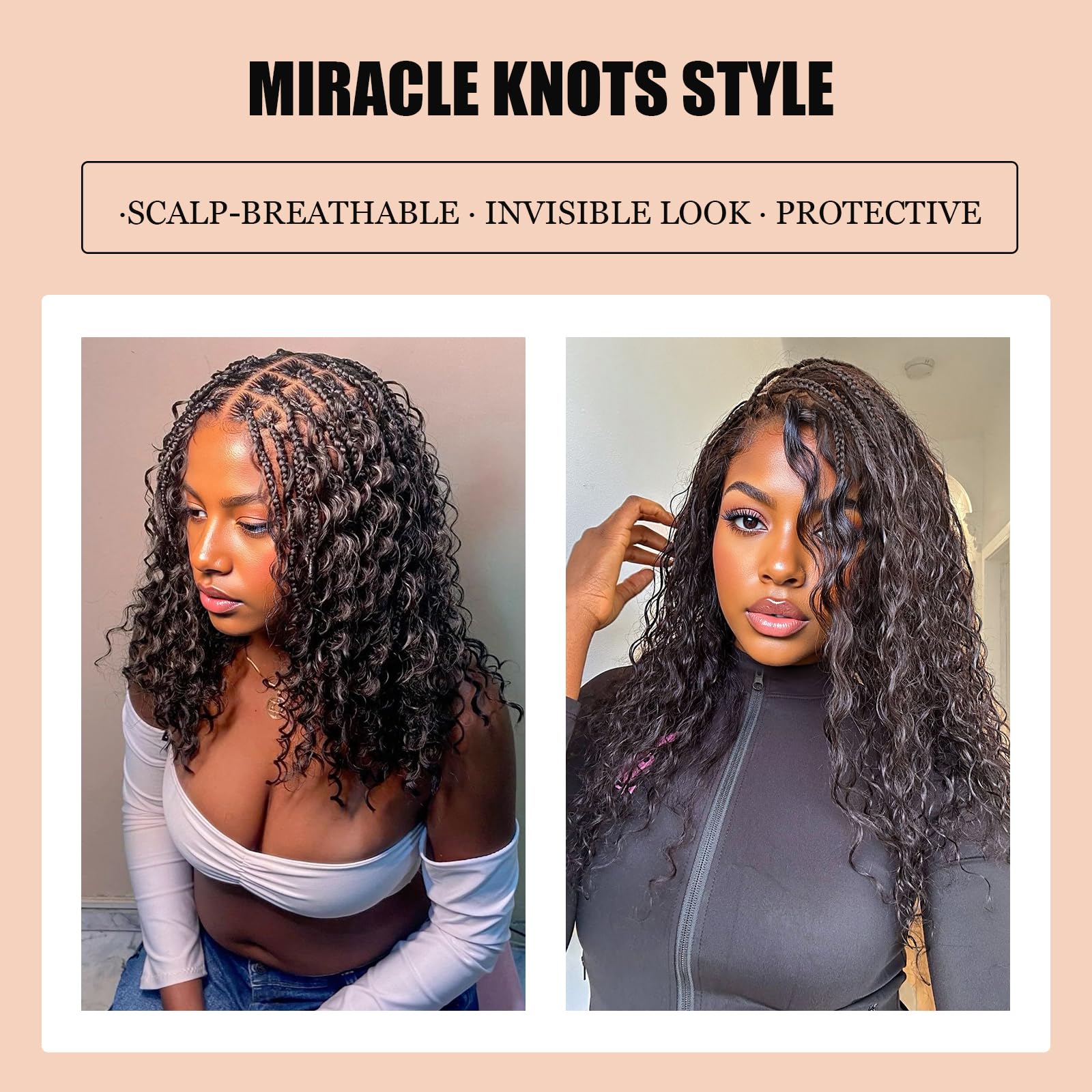 Extension di capelli umani all'uncinetto, per donne nere, con piume, all'uncinetto, ondulati, capelli umani ondulati, 40,6 cm, 150 g, pre-separati, invisibili, 40 cm, 150 g