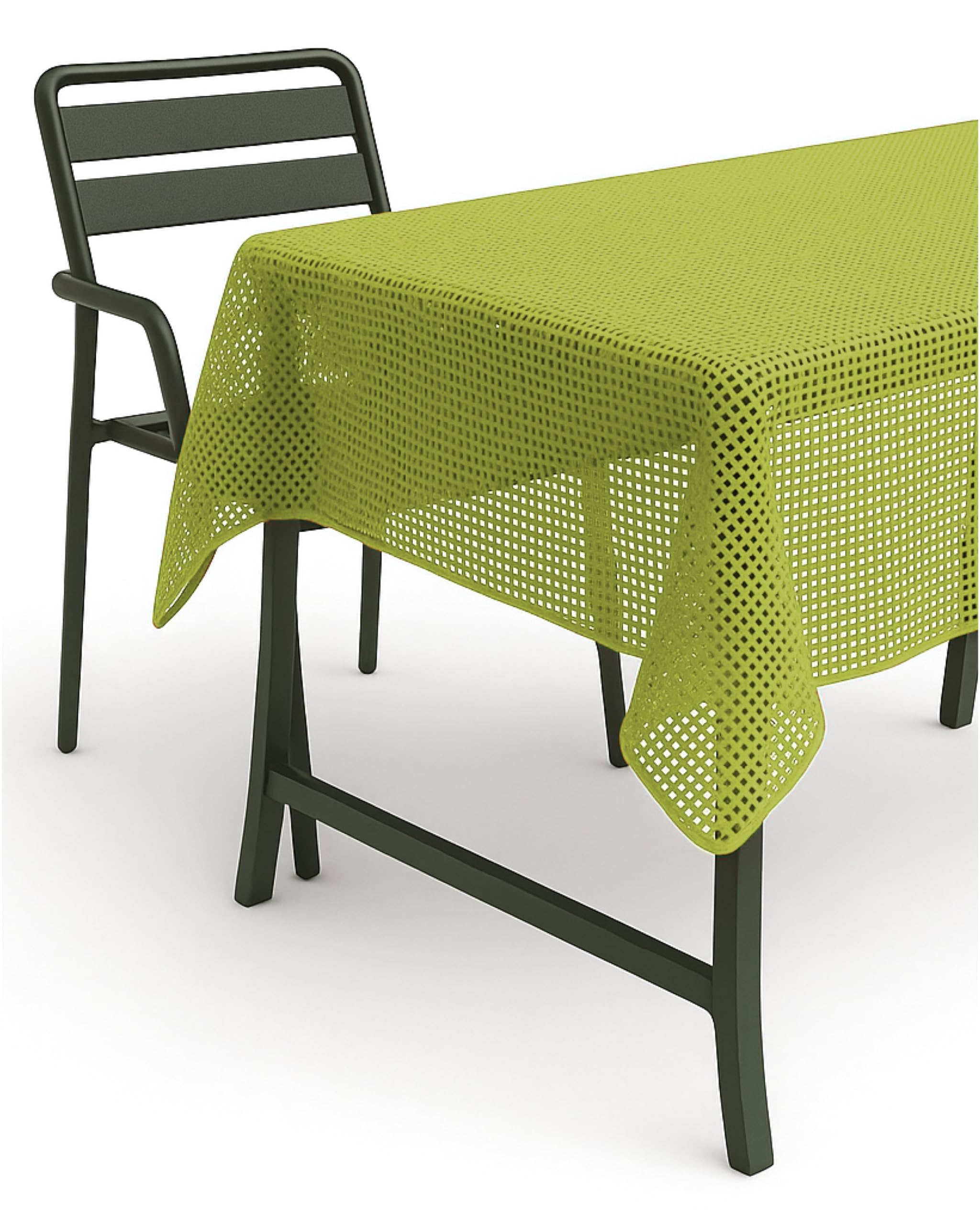 Nappe de jardin rectangulaire en mousse verte à carreaux de 130x220 cm