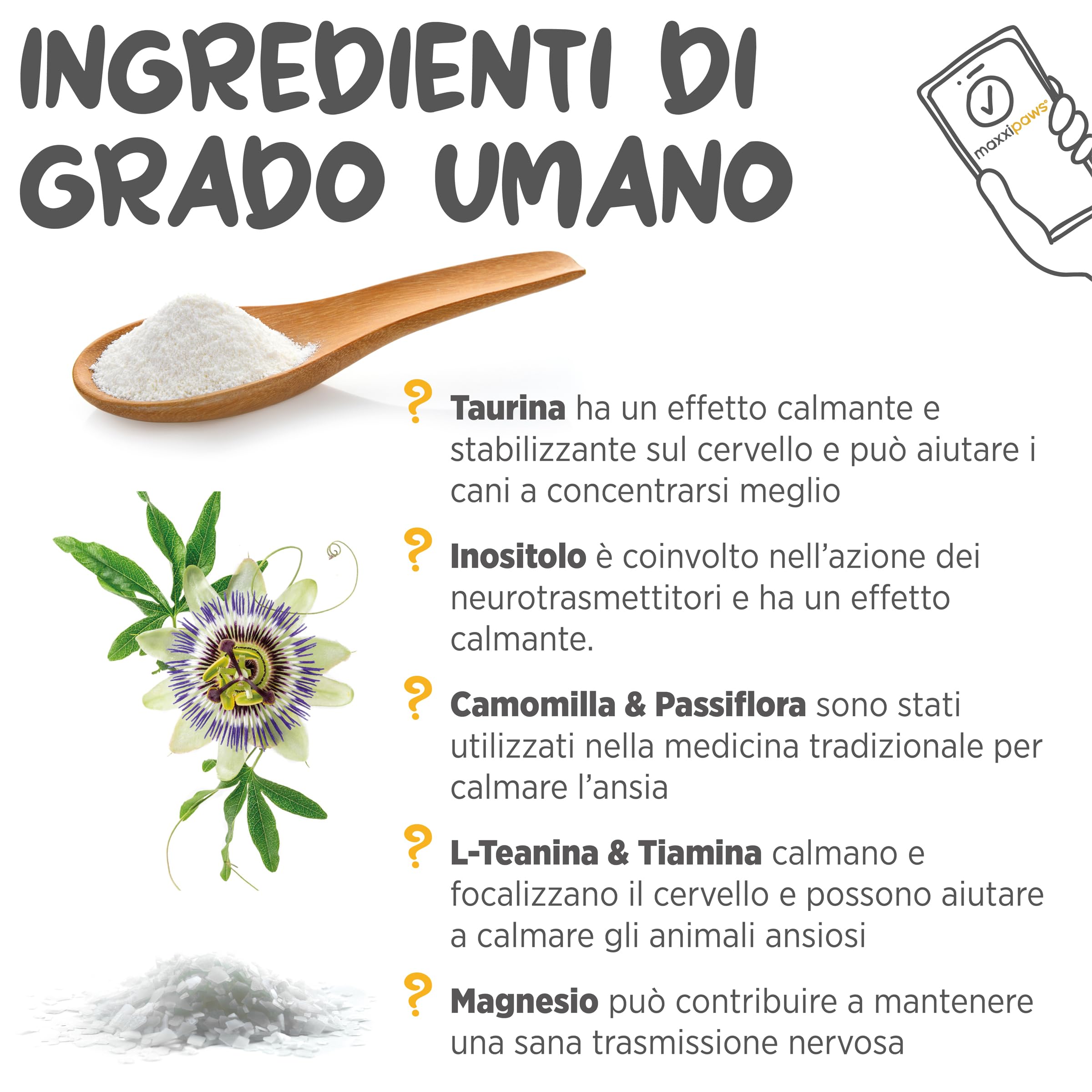 maxxipaws maxxicalm Integratore Calmante per Cani - Naturale, Non Provoca Sonnolenza, 120 Compresse