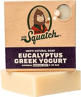 Dr. Squatch All Natural Bar Soap for Men with Medium Grit, Eucalyptus