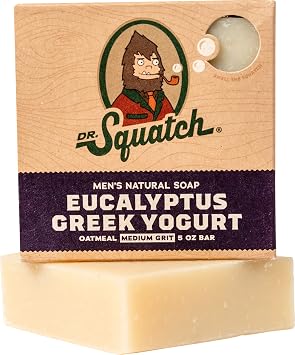 Dr. Squatch All Natural Bar Soap for Men with Medium Grit, Eucalyptus