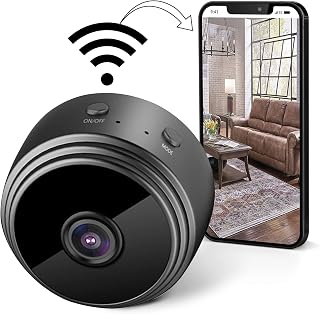 WiFi Camera Night Vision - Nanny Camera - Motion Detection Loop Recording HD 1080P Security Camera Video Recorder for Home and Office Surveillance