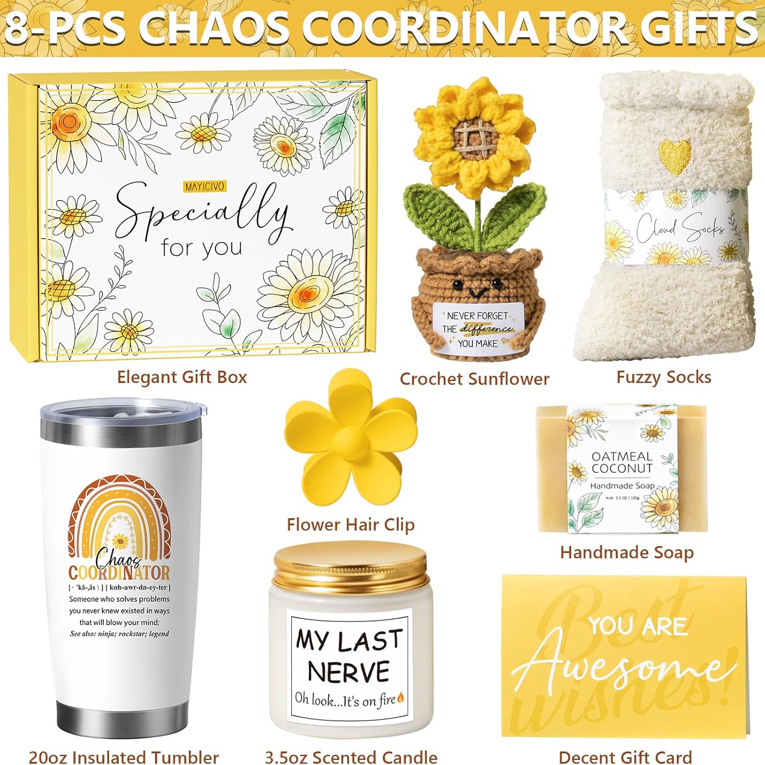 Thank You Gifts for Women, Coworker Valentines Day Employee Appreciation Gifts for Teachers Manager Nurses Chaos Coordinator Gift for Women Office Farewell Birthday Boss Day Gift for Her Boss Lady - Image 2