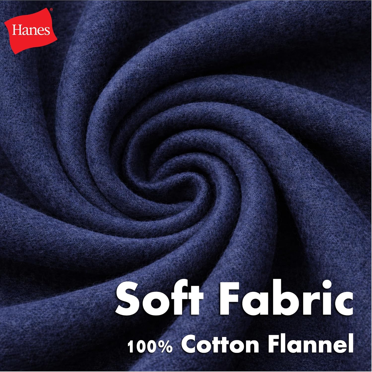 Hanes Ultimate Men's Flannel Pant, Navy Box Plaid, Small - Image 4