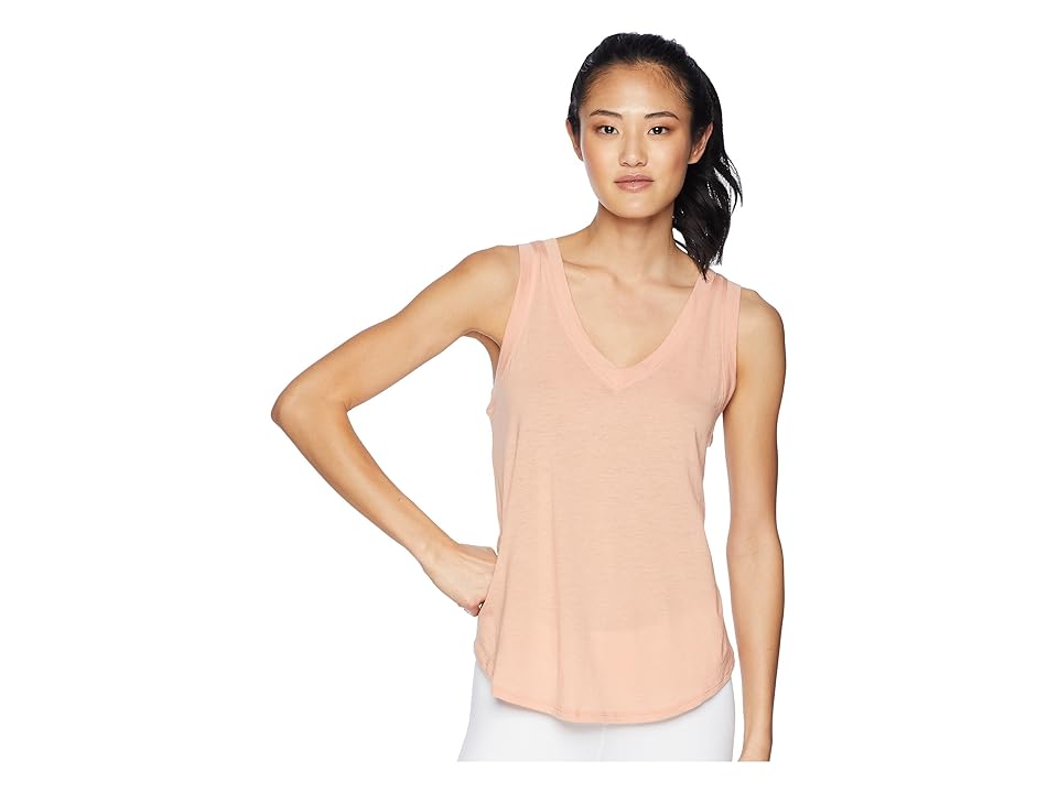 

Beyond Yoga In The Deep V-Neck Tank Top (Pink Shell) Women's Sleeveless