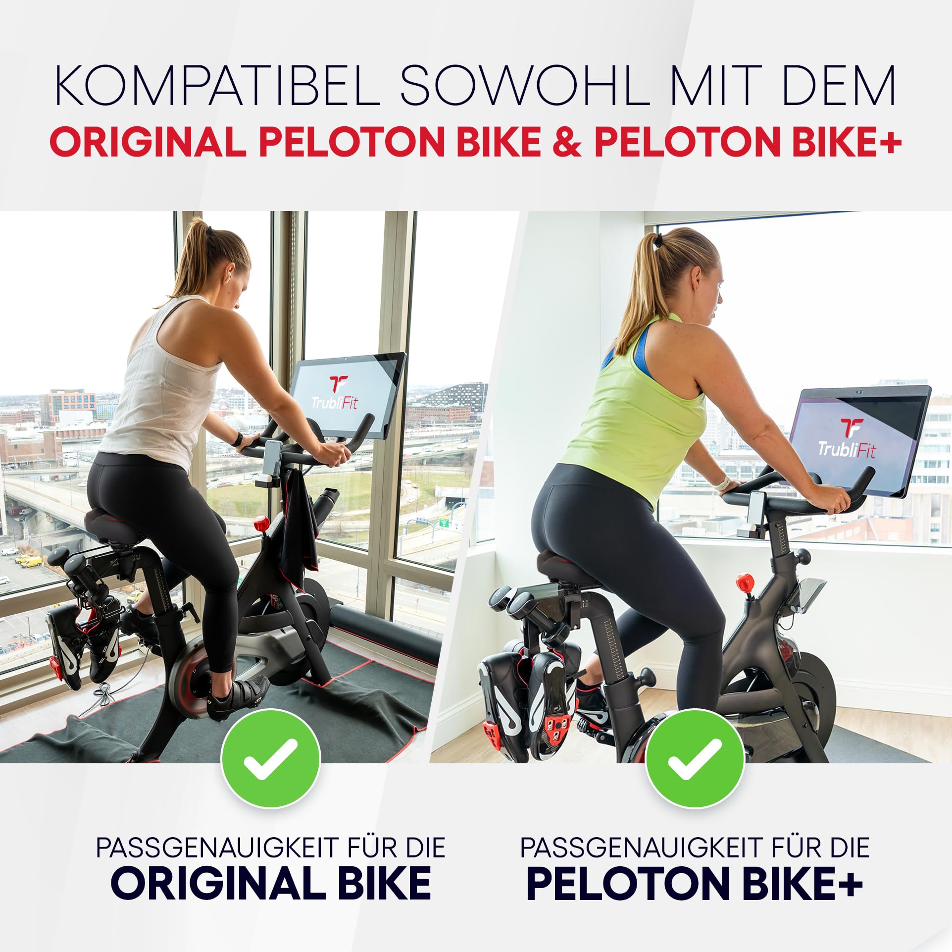 TrubliFit Extra breiter Ersatz-Fahrradsitz für Peloton Bike & Bike+, übergroßes Fahrradsitzkissen, Fahrradsattel-Ersatz für Damen und Herren, Zubehör für Peloton