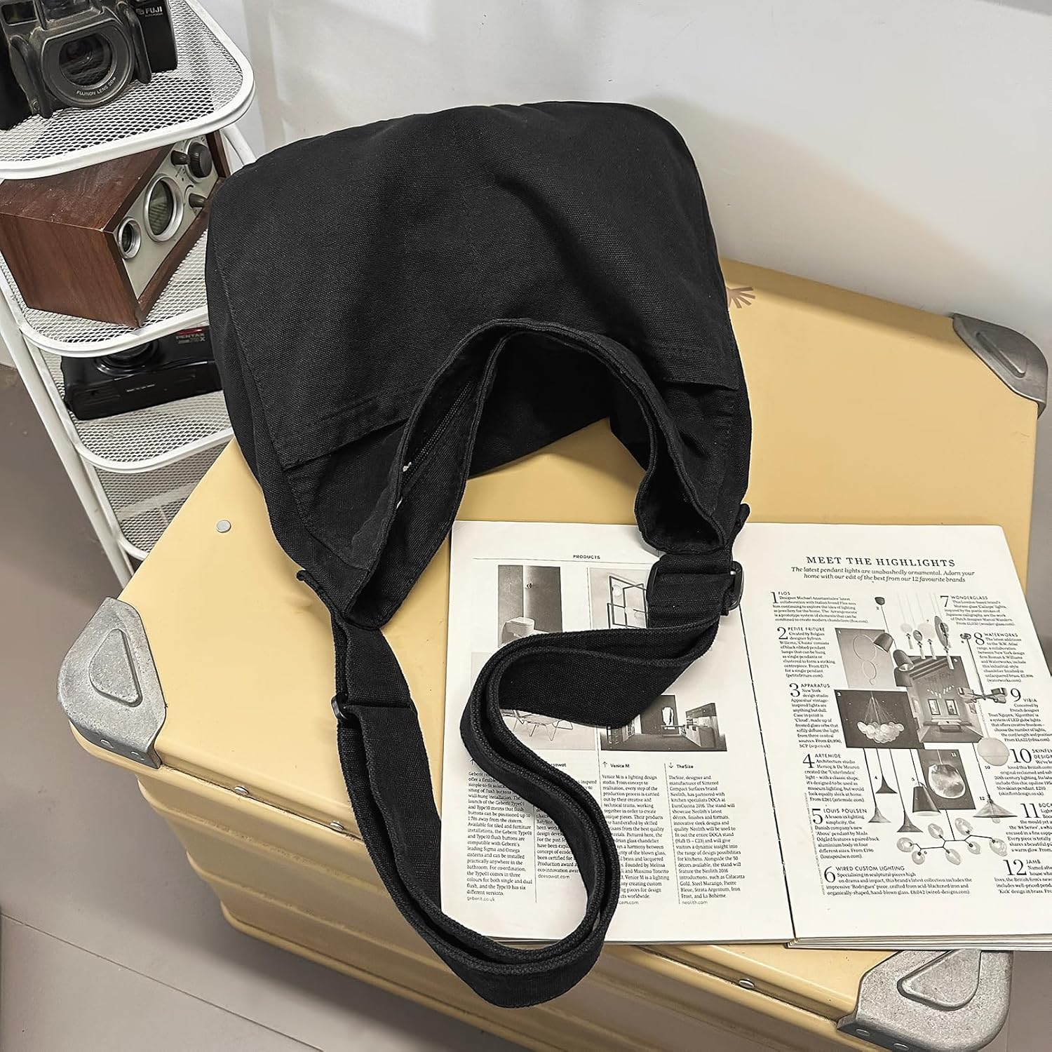 Canvas Messenger Bags for Women Crossbody Bag for School Hobo Men Cute Large Shoulder Lightweight Tote - Image 3