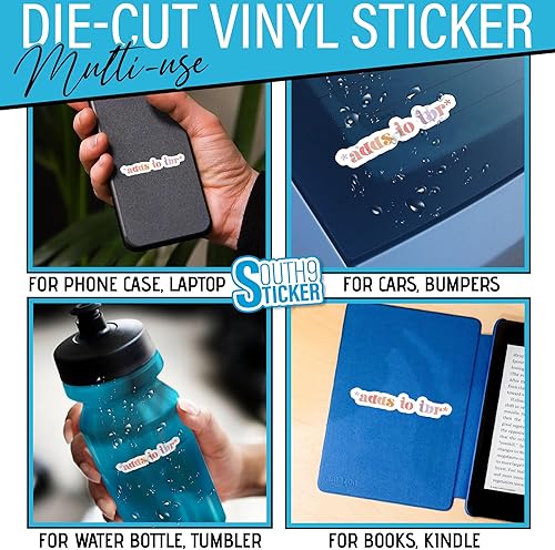 Miniatura 2 de TBR - Adhesivo para lector de libros y amantes de los libros, calcomanías de vinilo troqueladas impermeables de 3 pulgadas para laptop, botella de