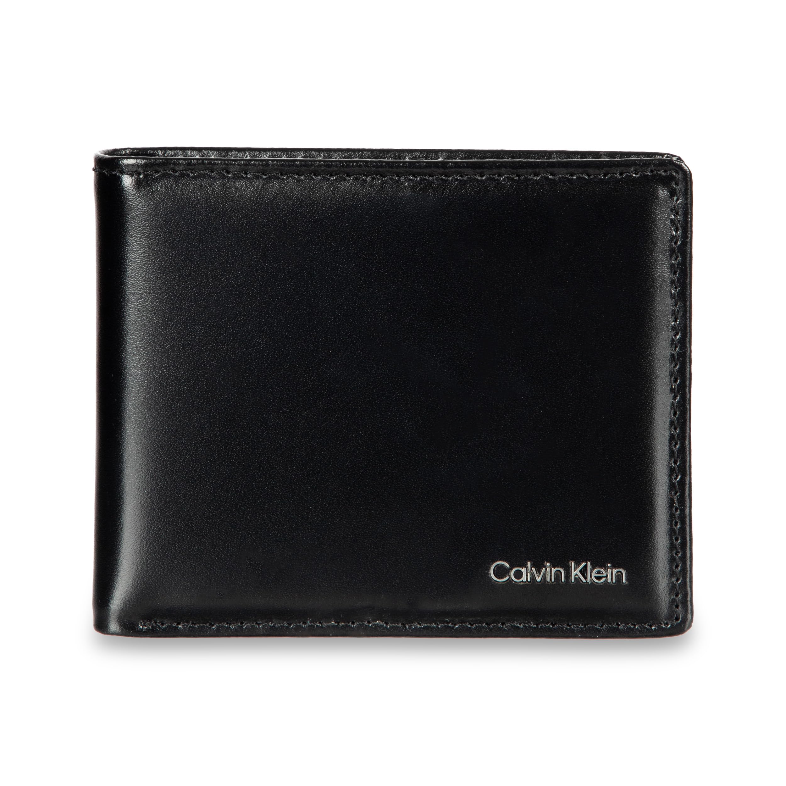 Men's Leather RFID Slimfold Wallet with Ornament, Black One Size