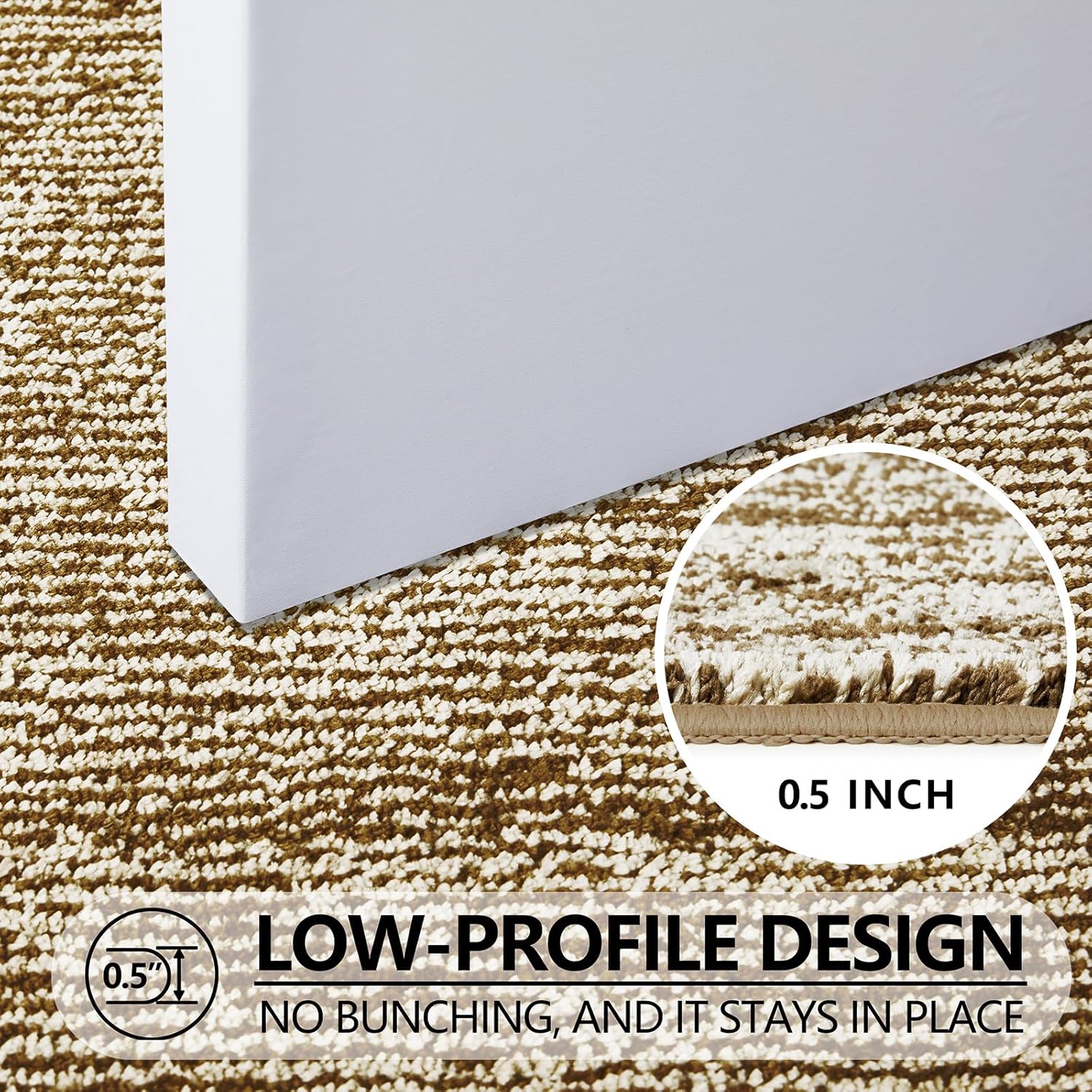 REFETONE Indoor Doormat, Front Door Mat 32"x40" Absorbent Rubber Backing Non Slip Back Door Mats, Washable Low-Profile Inside Floor Mat Door Rugs for Entryway, Resist Dirt Mud Mat for Dogs, Coffee - Image 4