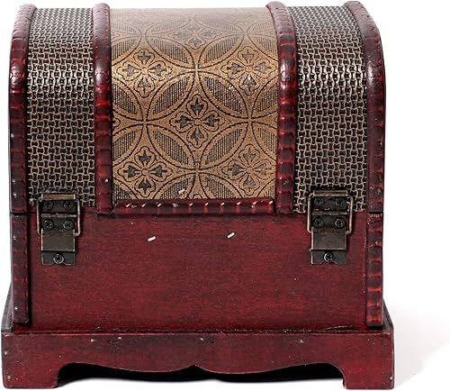 Miniatura 5 de KakapopoTCG C1 - Cofre de madera con cajón para coleccionables, monedas de fantasía, juegos de cartas, contador de dados, caja de joyería, juegos de