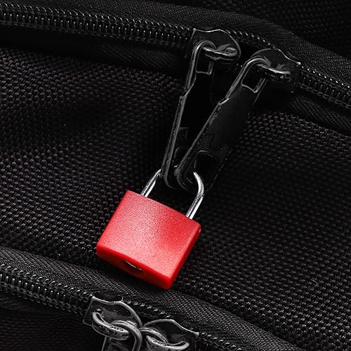 Miniatura 4 de Paquete de 8 candados, candado pequeño con llave para el bloqueo de equipaje, mochila, cerradura de casillero de gimnasio, cerradura de maleta,
