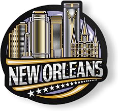 New Orleans - 4" Magnet for Car Locker Refrigerator - NOLA Travel Louisiana Mardi Gras