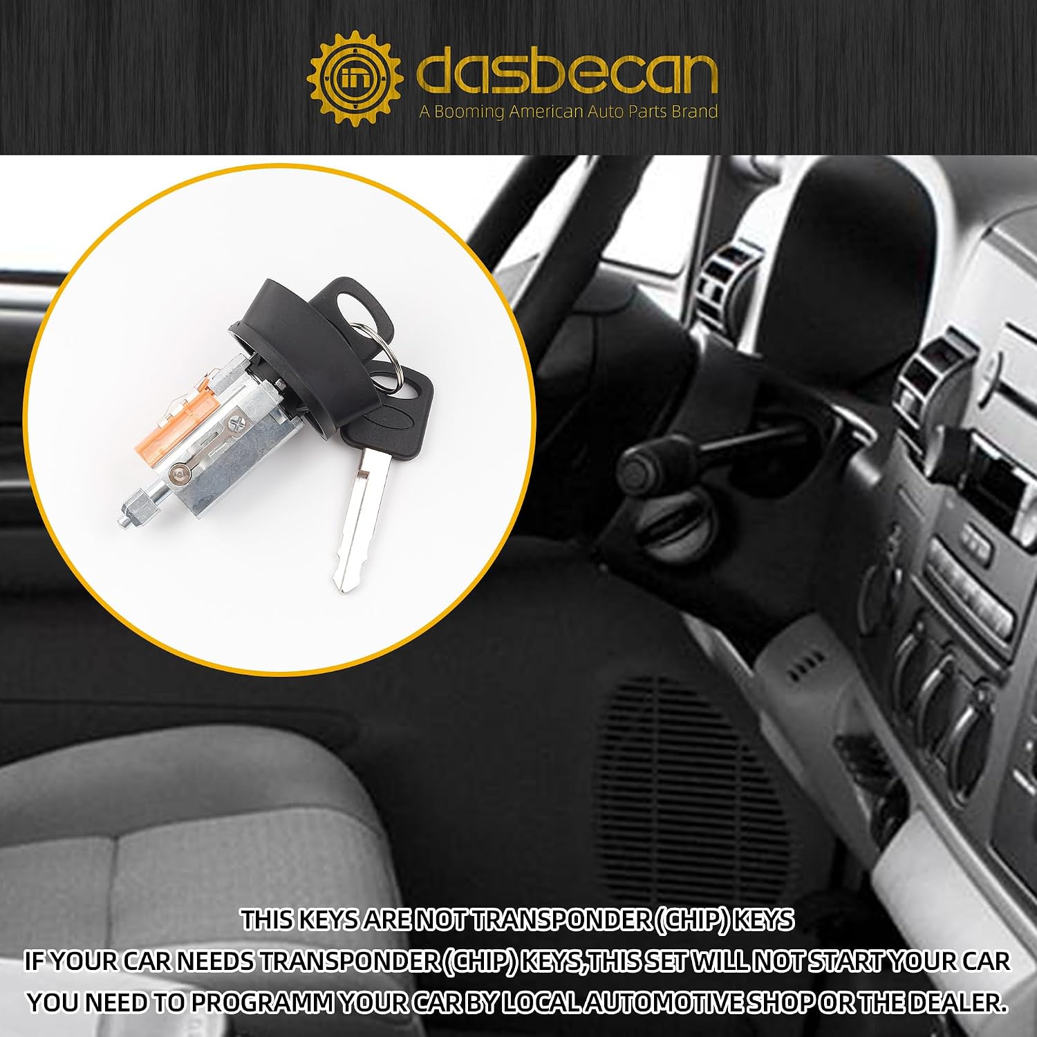 Dasbecan Door Lock Cylinder & Ignition Switch with Key Set Compatible with 1997-2007 Ford F150 F250 F350 Excursion Expedition Explorer Freestar Lincoln Blackwood Navigator Replace 703362 707624