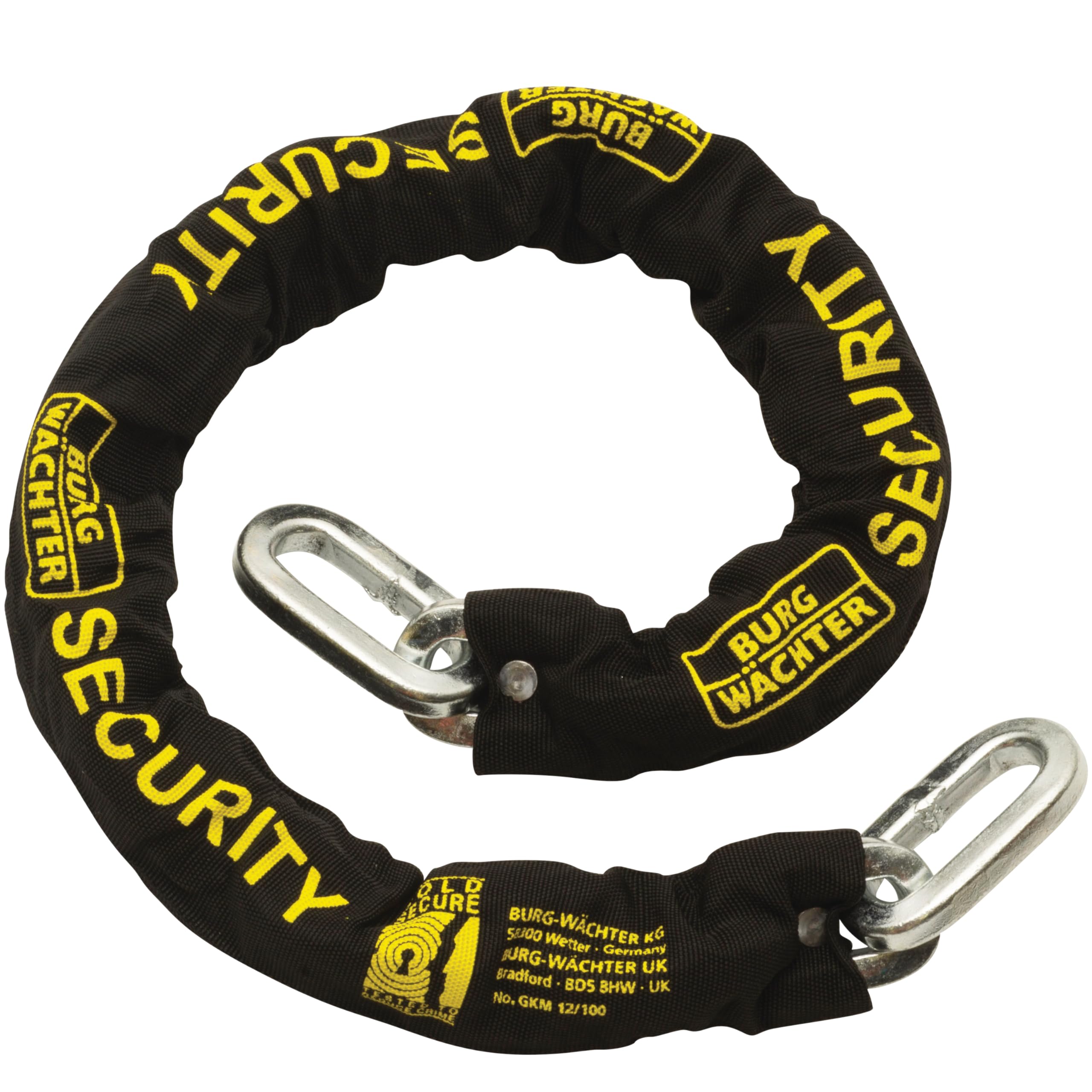 Burg-Wächter Gold Sold Secure Bicycle D Lock & 1.2M Security Cable,One Size, Black