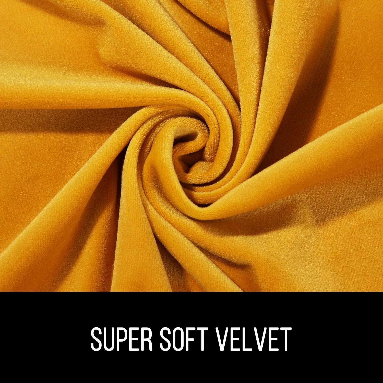 Crеаtіvе Prоduсt Colorxy Velvet Spandex Bench Covers for Dining Room, Stretch Bench Slipcover, Removable Washable Bench Protector for Living Room, Bedroom, Kitchen (Mustard Yellow)