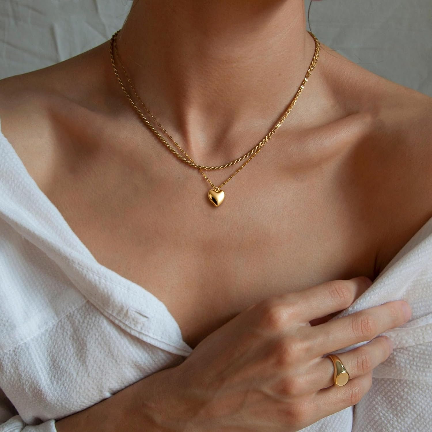 Dainty Gold Bow Necklace for Women/Girls, Small Cute 14K Gold Plated Snowflake Ankh Star Safety Pin Butterfly Heart Baseball Seashell Flower Trendy Pendant Necklace, Simple Non Tarnish Adjustable Chain Everyday Choker Necklaces for Teen Girls Jewelry Gift - Image 4