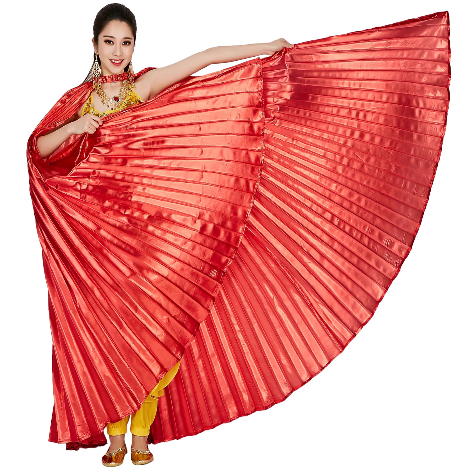 Baisdan Opening Isis Wings with Sticks, Belly Dance Butterfly Wings for Women Halloween & Carnival Performance Costume - Image 2