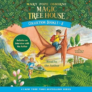 Magic Tree House Books 1-8 Audiobook Collection by Mary Pope Osborne - Dinosaur, Knight, Ninja Adventures for Kids