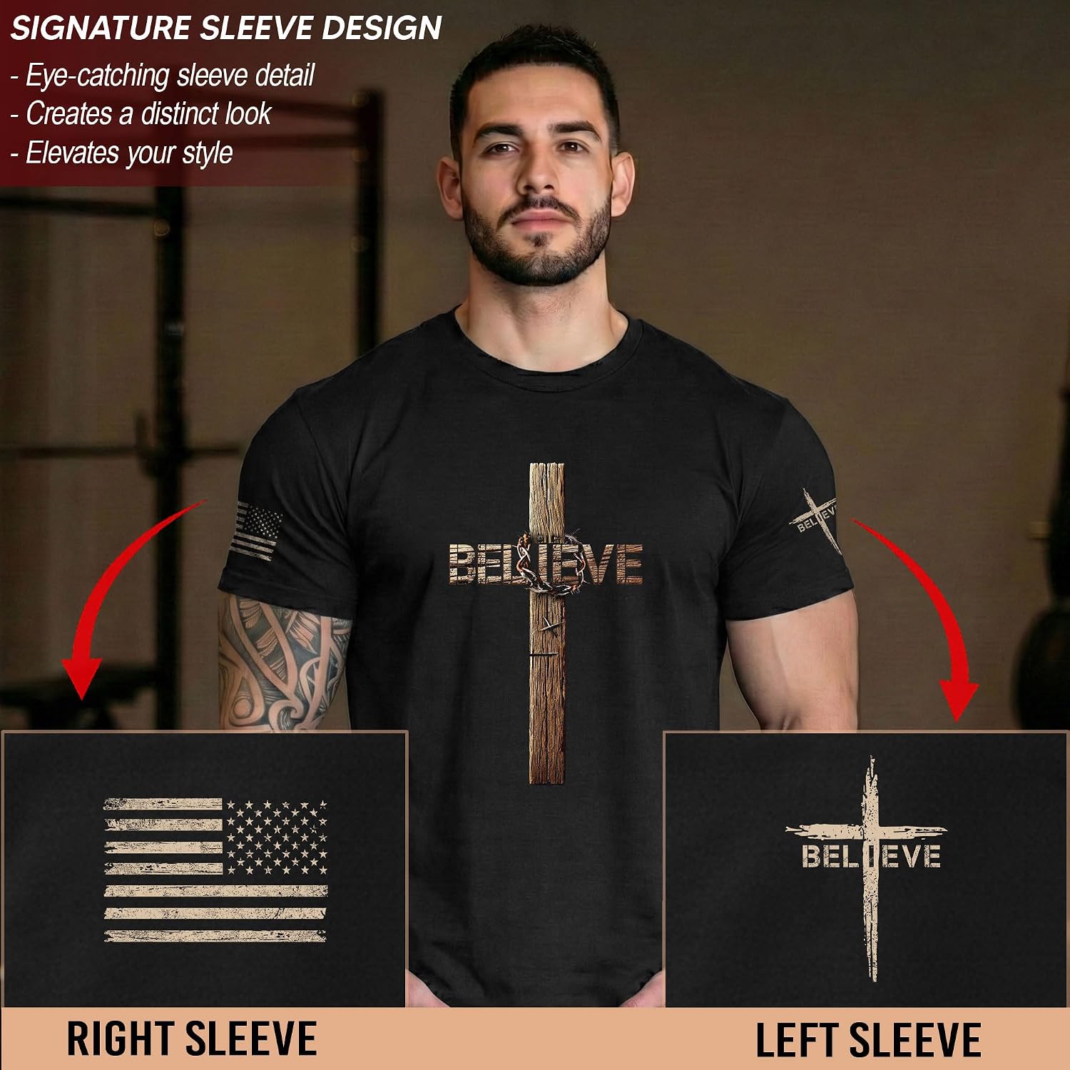 Believe Shirt, Jesus Shirts for Men, Christian Shirts for Men, Cross Shirt, Christian Tshirts 1