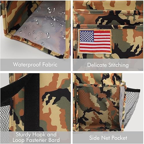 Miniatura 197 de Surblue - Organizador de cama colgante para mesita de noche, bolsa de almacenamiento, bolsillo para literas y camas de hospital, dormitorios Z-Zebra