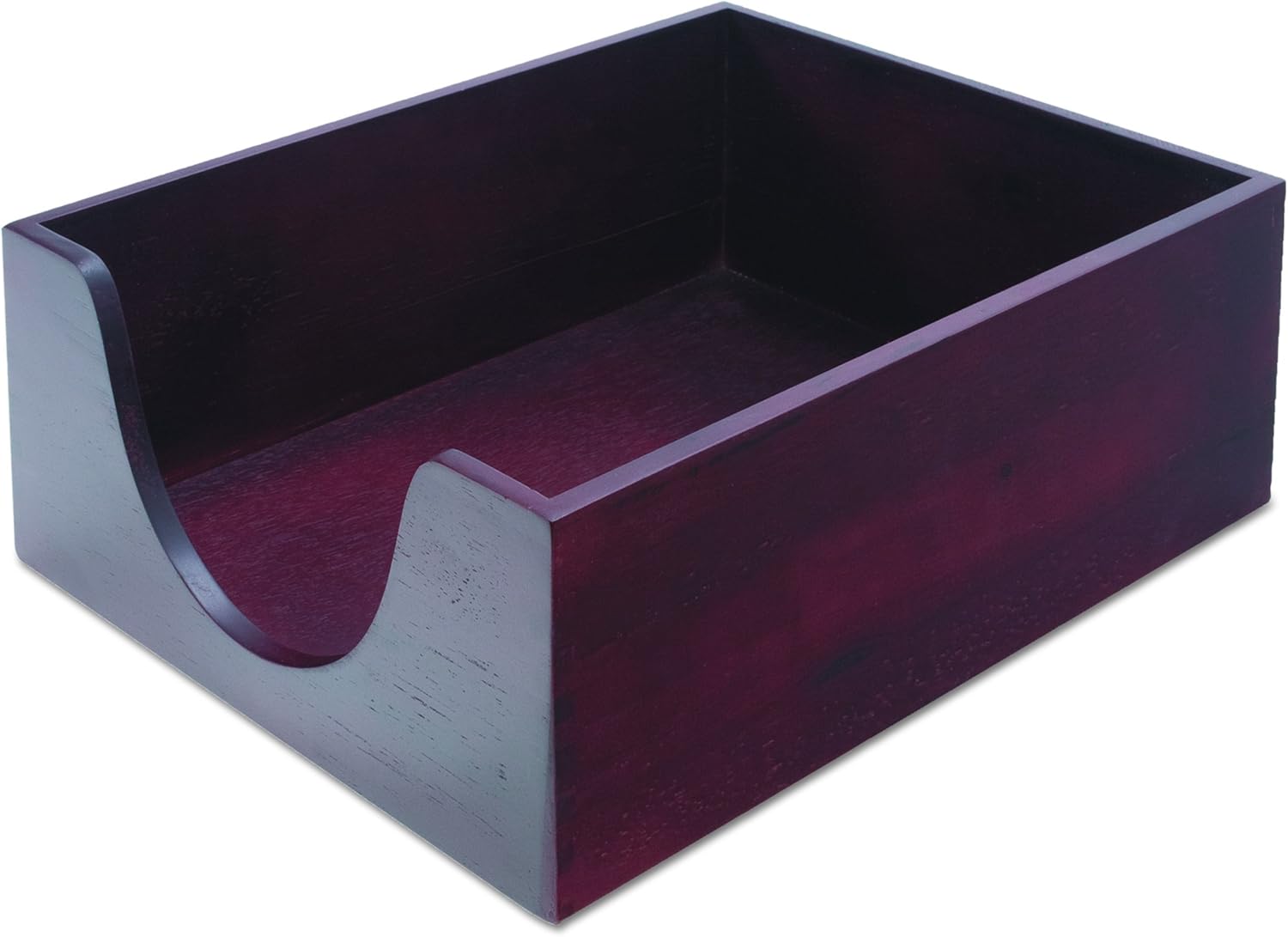 Carver Double Deep Wood Desk Tray, Legal Size, 16 x 11 x 5.5 Inches, Mahogany Finish (CW08223)