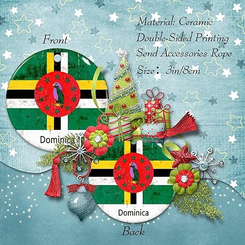 Vista 23 de Chipre - Adornos colgantes para árbol de Navidad, bandera nacional de Chipre, adornos de cerámica para decoraciones de Navidad, regalo de viajero