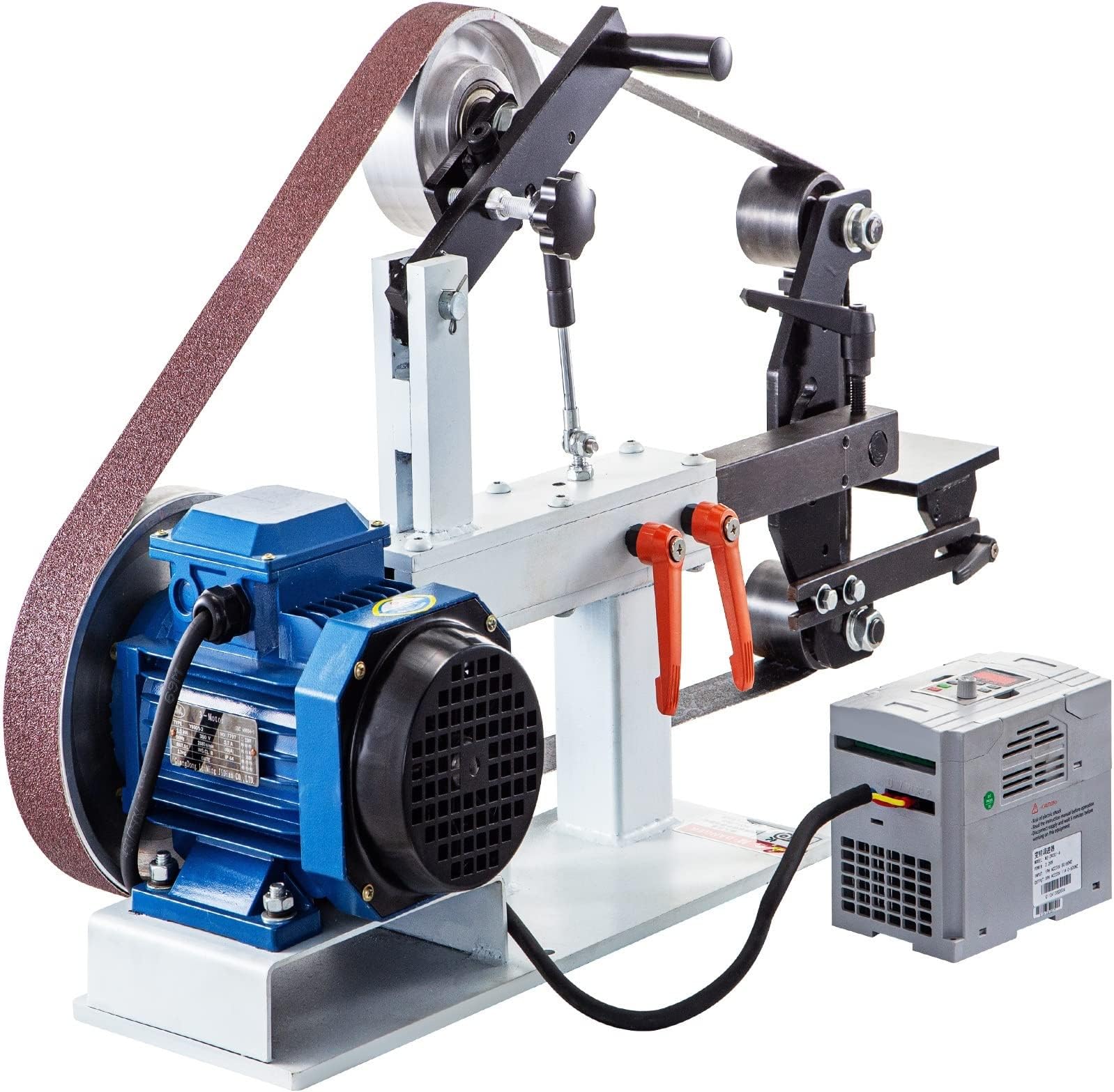 1.5KW Belt Grinder Machine 2 x 82in Variable/Constant Speed 3 Mode Electric Belt Sander for Tool Polishing Knife Making(Variable Speed)