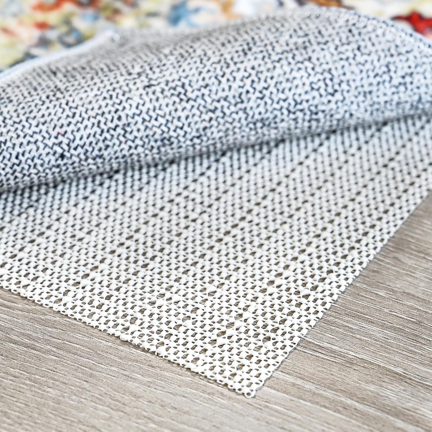 Non Slip Rug Pads for Hardwood Floors,60x150 Rug Pad Gripper for Area Rugs, Under Carpet Anti Skid Mat, White, Keep Your Rugs Safe and in Place