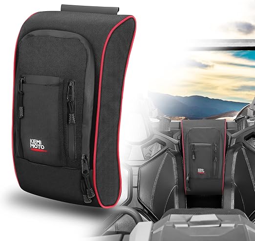 Kemimoto X3 Center Console Shoulder Storage Bag Between Seats Compatible With Can Am Maverick X3/ XDS/ XDS Turbo R/ XRS/ XRS Turbo R Max 2017- 2022, OE Replacement #715004277
