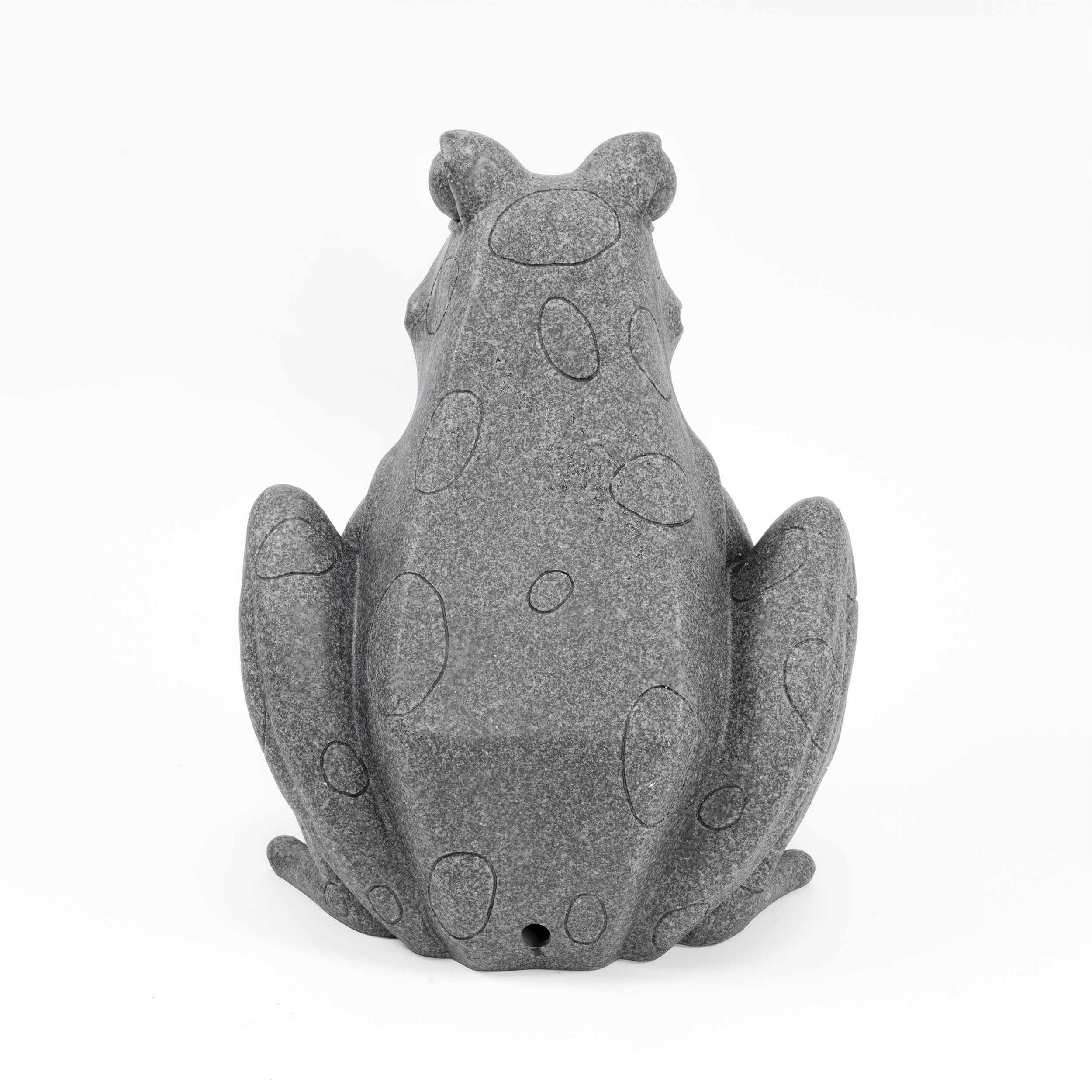Esotec Kit gargouille solaire grenouille assise pompe solaire statue de jardin fontaine extérieure hauteur 30 cm