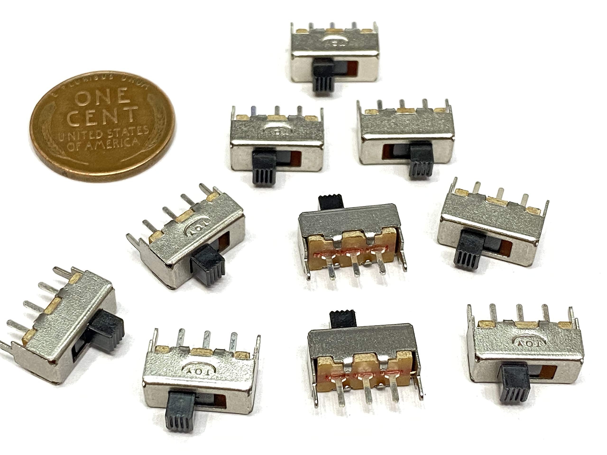 10 Pieces Slide Switch SS-12F44G3 3Pin 2 Position SPDT on/off on off B29