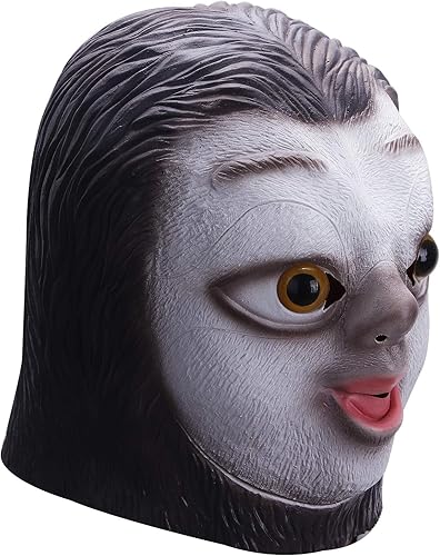 Molezu Disfraz de Halloween para fiesta de látex de la selva disfraz de cabeza de oso perezoso