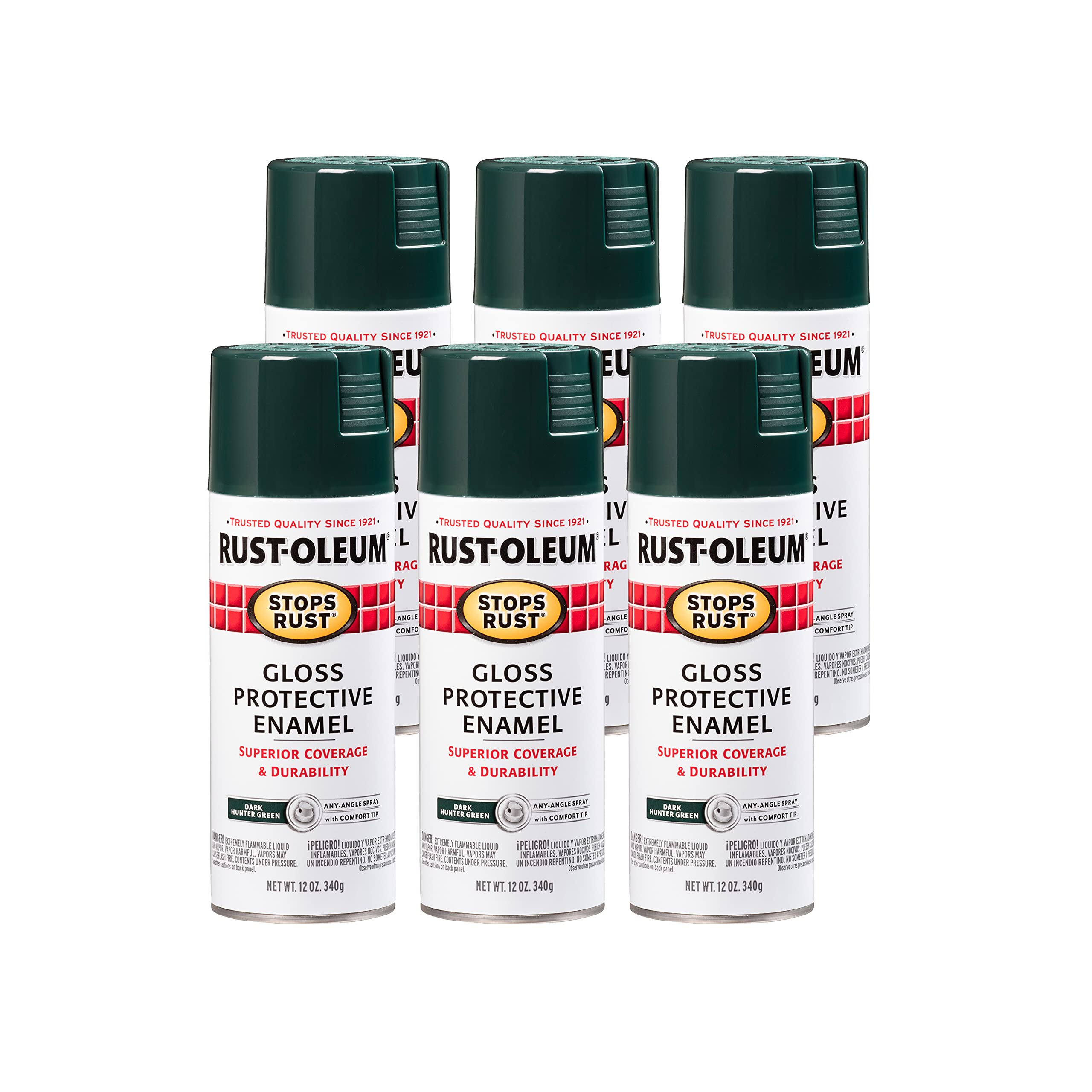 Rust-Oleum Stops Rust Spray Paint, Gloss Dark Hunter Green