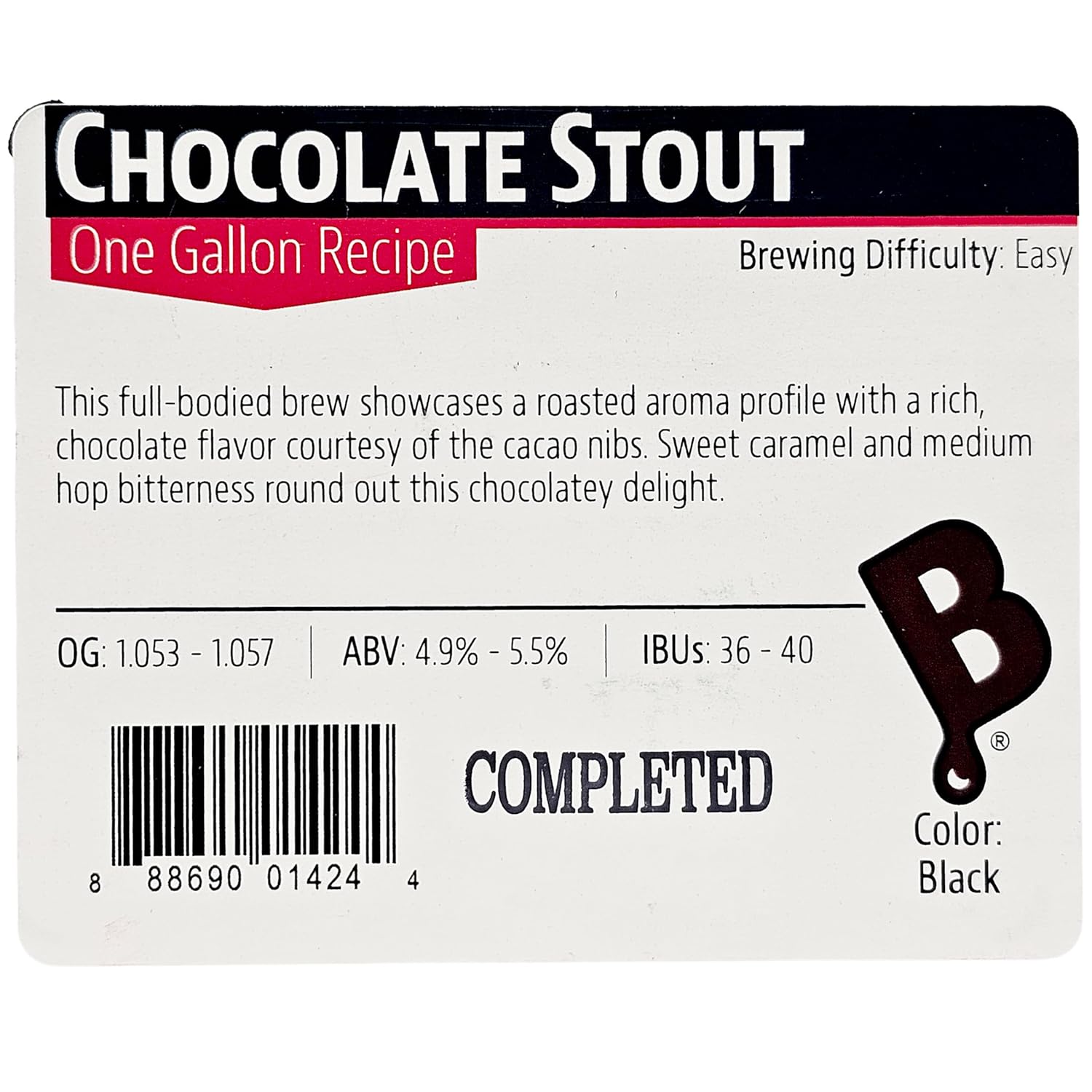 Brewer's Best One Gallon Home Brew Beer Ingredient Kit (Chocolate Stout)