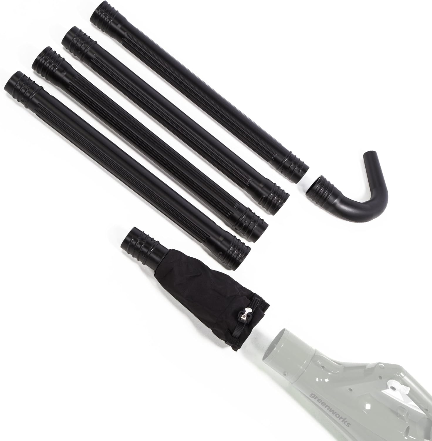 Get Special Price Greenworks GK0A00 Universal Gutter Kit, Black and green