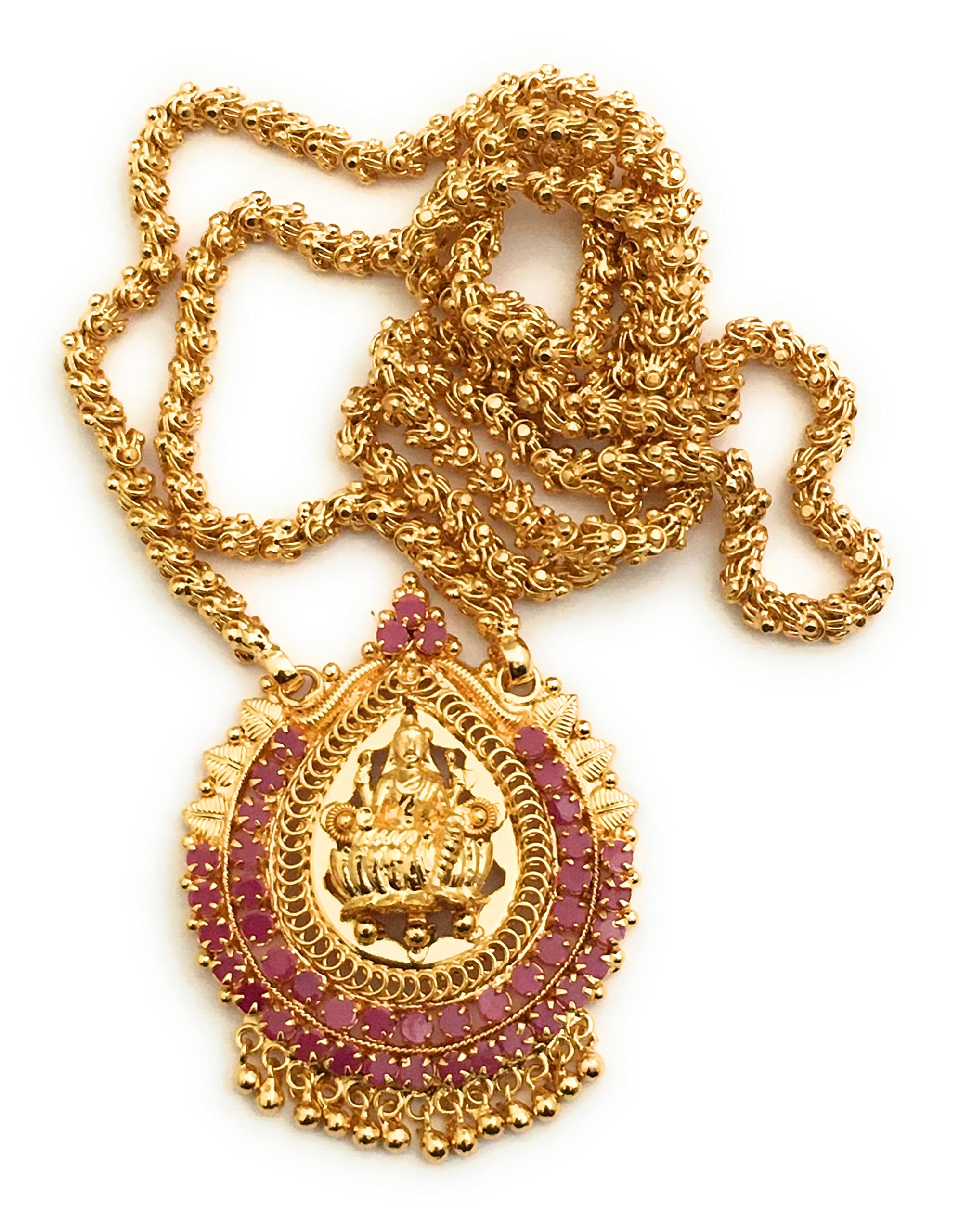 Sasitrends Copper 1 Gram Micro Gold Plated American Diamond Stone Studded Traditional Dollar Chain for Women (B09W1HL7GT) Amazon Price History, Amazon Price Tracker