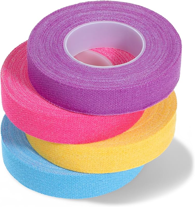 4 rollos de cinta para dedales, protectores de dedos ajustables para bordado a mano, acolchados, dedales de tela autoadhesivos para coser a mano, vendaje de tejer para nociones y suministros de bricolaje