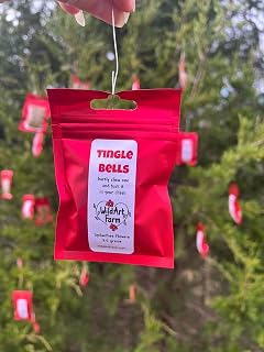 Buzz Buttons, Holiday Themed, Naturally Cured Edible Flower Gifts (Tingle Bells)