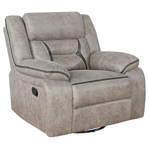 Coaster Home Furnishings - Greer - Leatherette Upholstered Swivel Glider