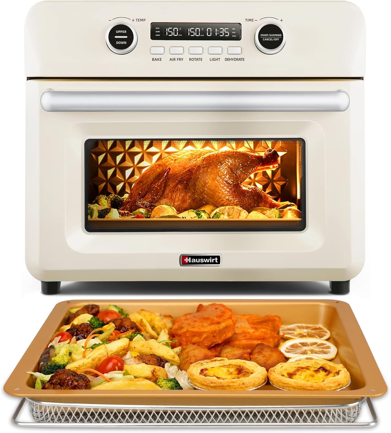 Amazon.com: Hauswirt Retro Air Fryer Toaster Oven 26.5 QT Extra Large