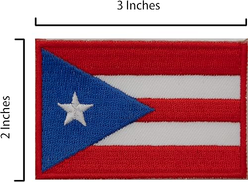 Miniatura 2 de -Parche de bandera de Puerto Rico pequeño de Armycrew + insignias coleccionables Pines de Puerto Rico, Bandera Nacional de Puerto Rico NO.077A
